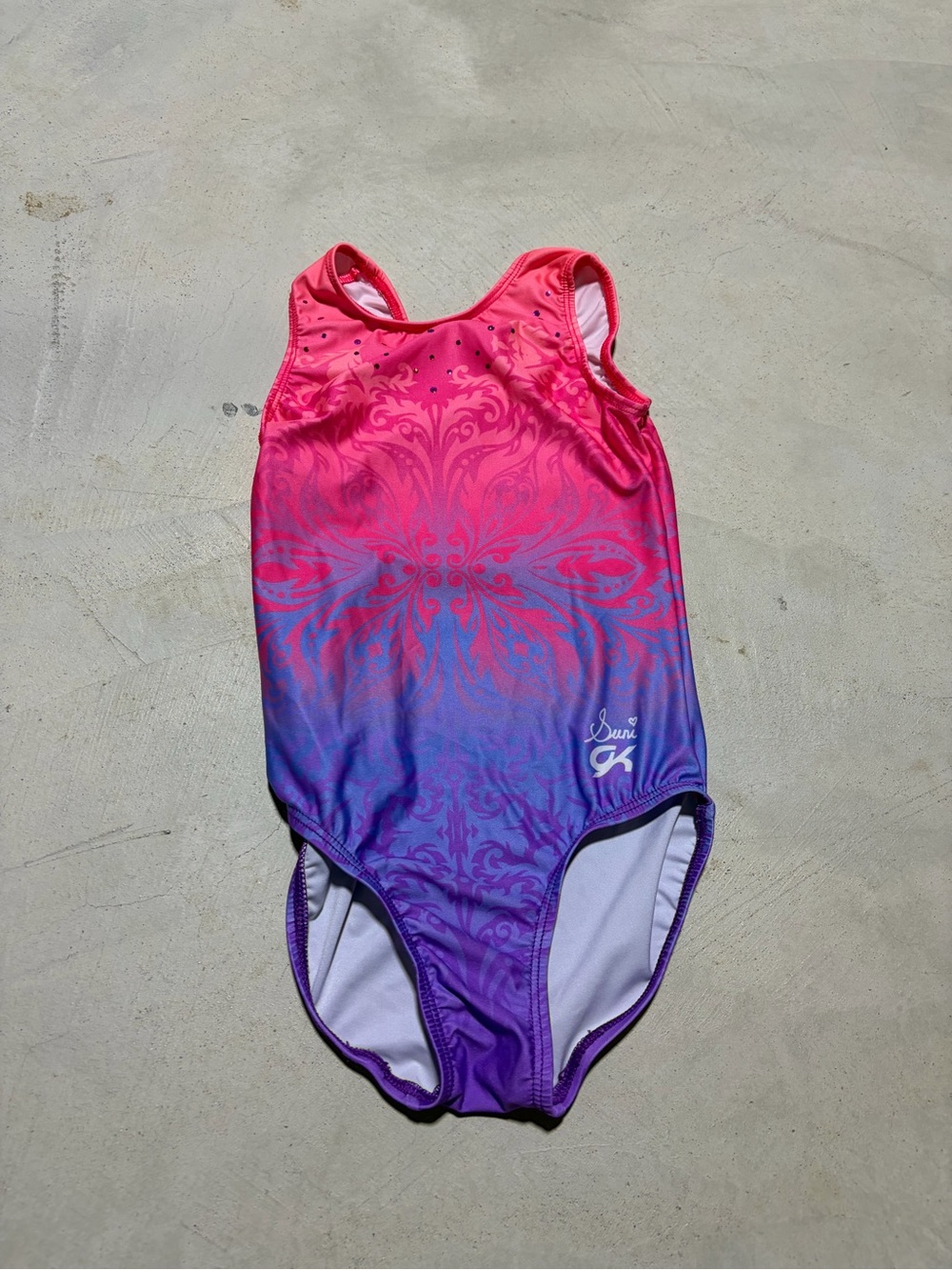 GK Suni Lee Gradient Pink to Purple Leotard gymnastics